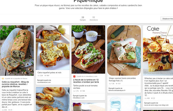 Top recettes pique-nique avec Pinterest