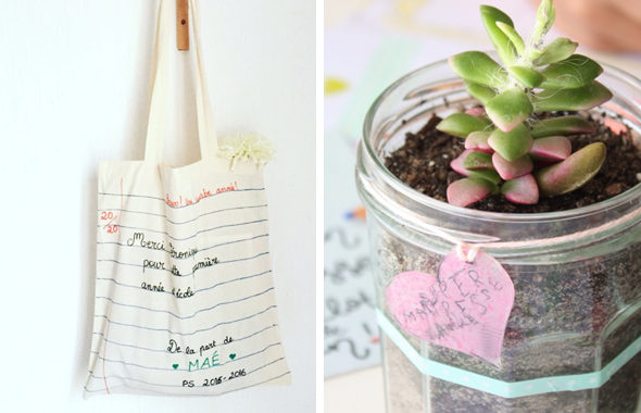 Faire un cadeau DIY pour la maîtresse : plantes ou tote bag ? / Moma Le Blog - Journal de Mlle M